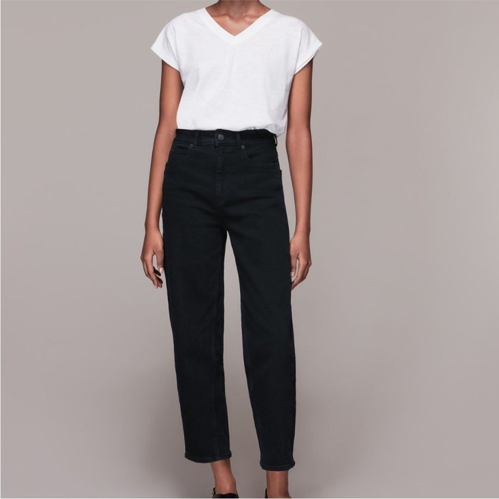 Whistles Barrel Leg Jean in Black